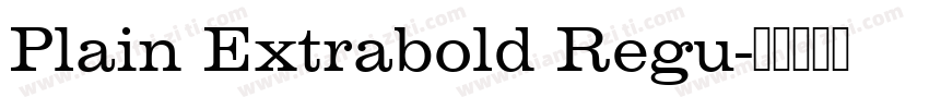 Plain Extrabold Regu字体转换